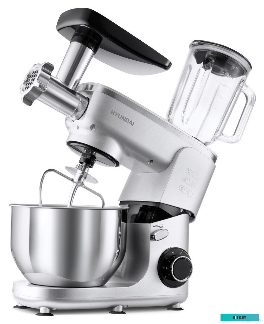 HYM-S7651 Кухонная машина Hyundai HYMS7651 планетар.вращ. 1400Вт серебристый