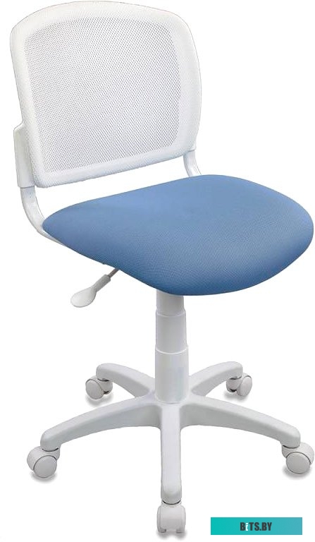 CH-W296NX/26-24 Кресло детское Бюрократ CH-W296NX, на колесиках, сетка/ткань, голубой [ch-w296nx/26-24]