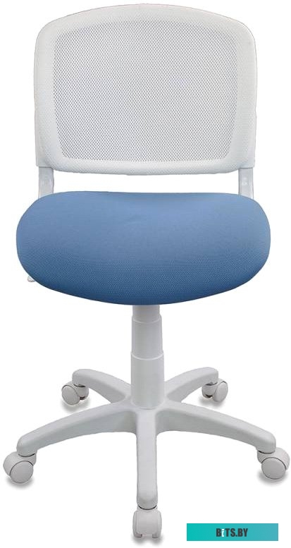 CH-W296NX/26-24 Кресло детское Бюрократ CH-W296NX, на колесиках, сетка/ткань, голубой [ch-w296nx/26-24]