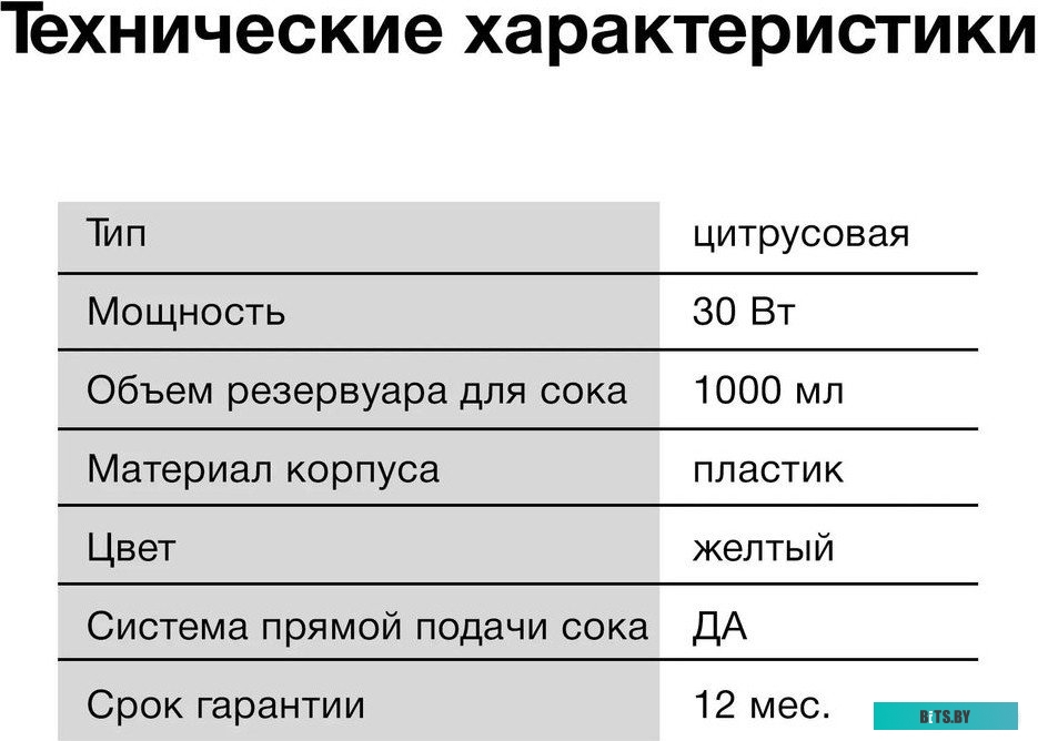 SJ 1121 Соковыжималка цитрусовая Starwind SJ 1121 30Вт рез.сок.:700мл. желтый/прозрачный