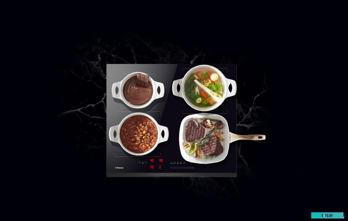 BHI67116 Встраиваемая варочная панель/ Варочная поверхность индукционная 60 см BHI67116, induction 3.0, SlimHob PRO, безымпульсная технология, слайдер