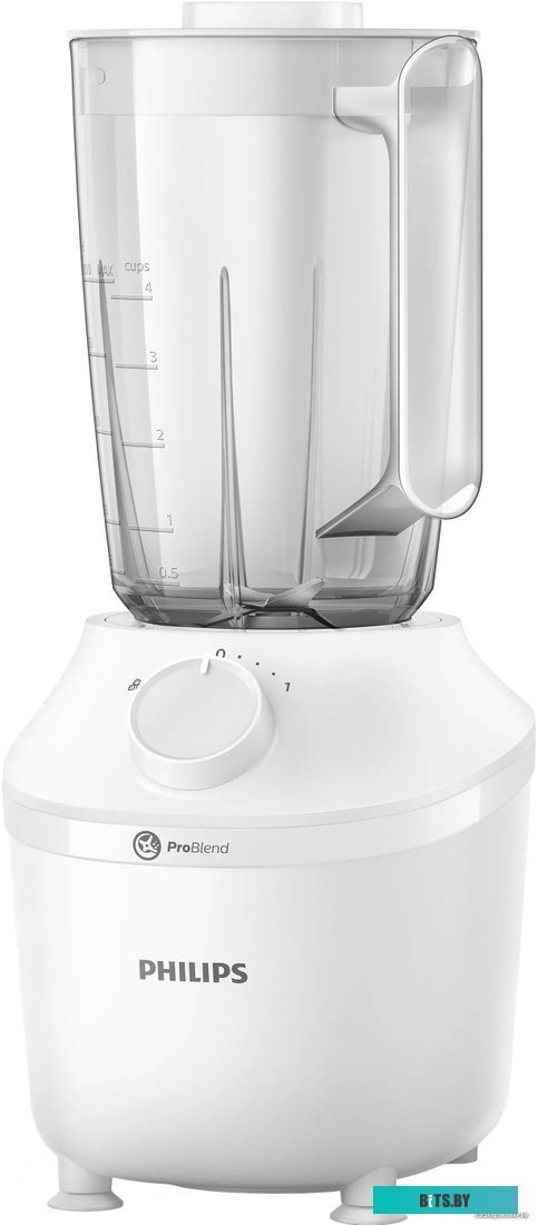 HR2041/00 Блендер Philips/ 450 Вт, кувшин 1,9 л, нож ProBlend 4, 1 скорости + импульсный режим, цвет белый