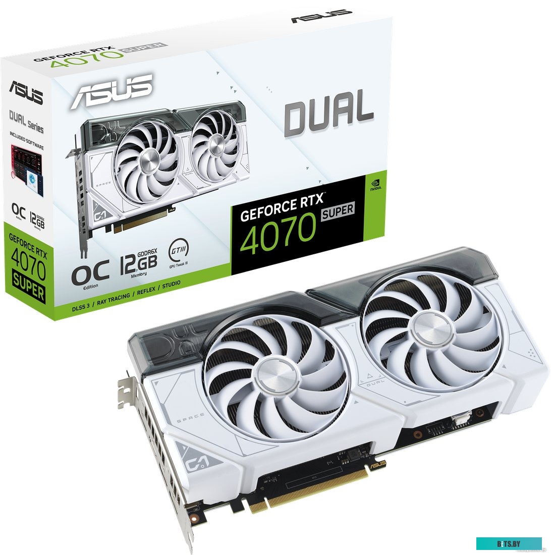 Видеокарта ASUS DUAL-RTX4070S-O12G-WHITE 90YV0K84-M0NA00