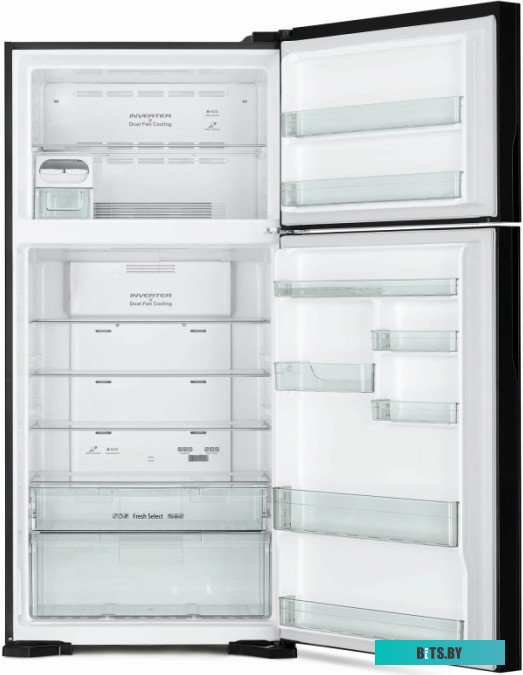 R-VG660PUC7-1 GBK Холодильник Hitachi R-VG660PUC7-1 GBK 2-хкамерн. черный стекло