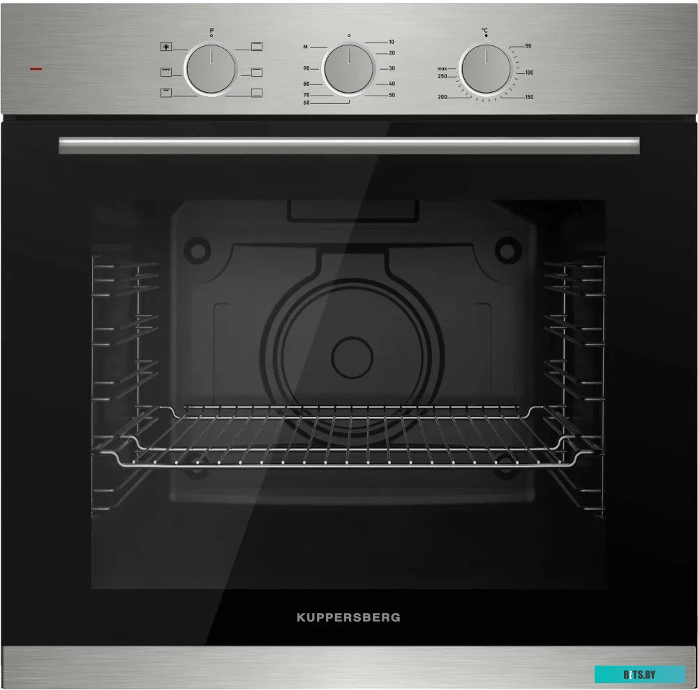 HF 603 BX Электрический духовой шкаф Kuppersberg/ 60 см, 80 л, High-Tech, 6 режимов, паровая очистка, черный + нерж. сталь