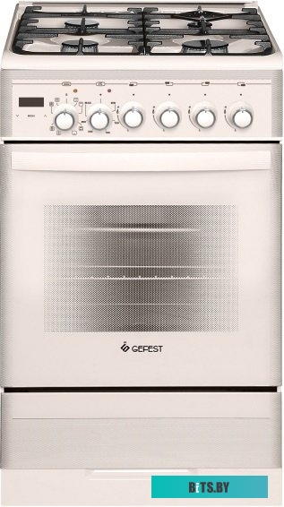 ПГЭ 5302-04 0267 Плита Газовая Gefest ПГЭ 5302-04 0267 кремовый (стеклянная крышка) реш.чугун