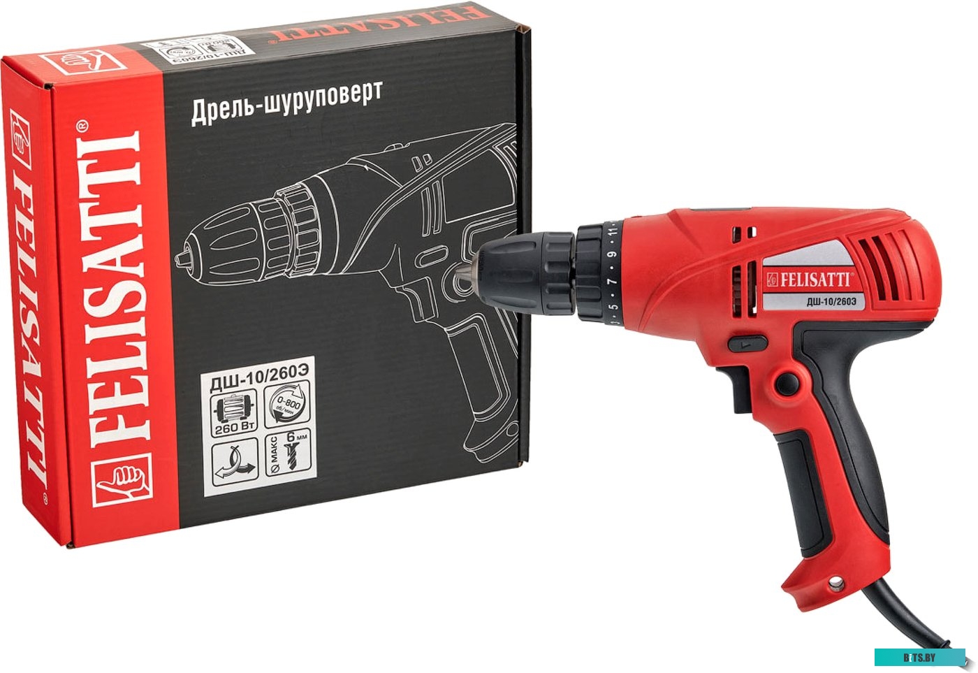 210.1.1.00 Сетевая дрель ИНТЕРСКОЛ ДШ-10/260Э