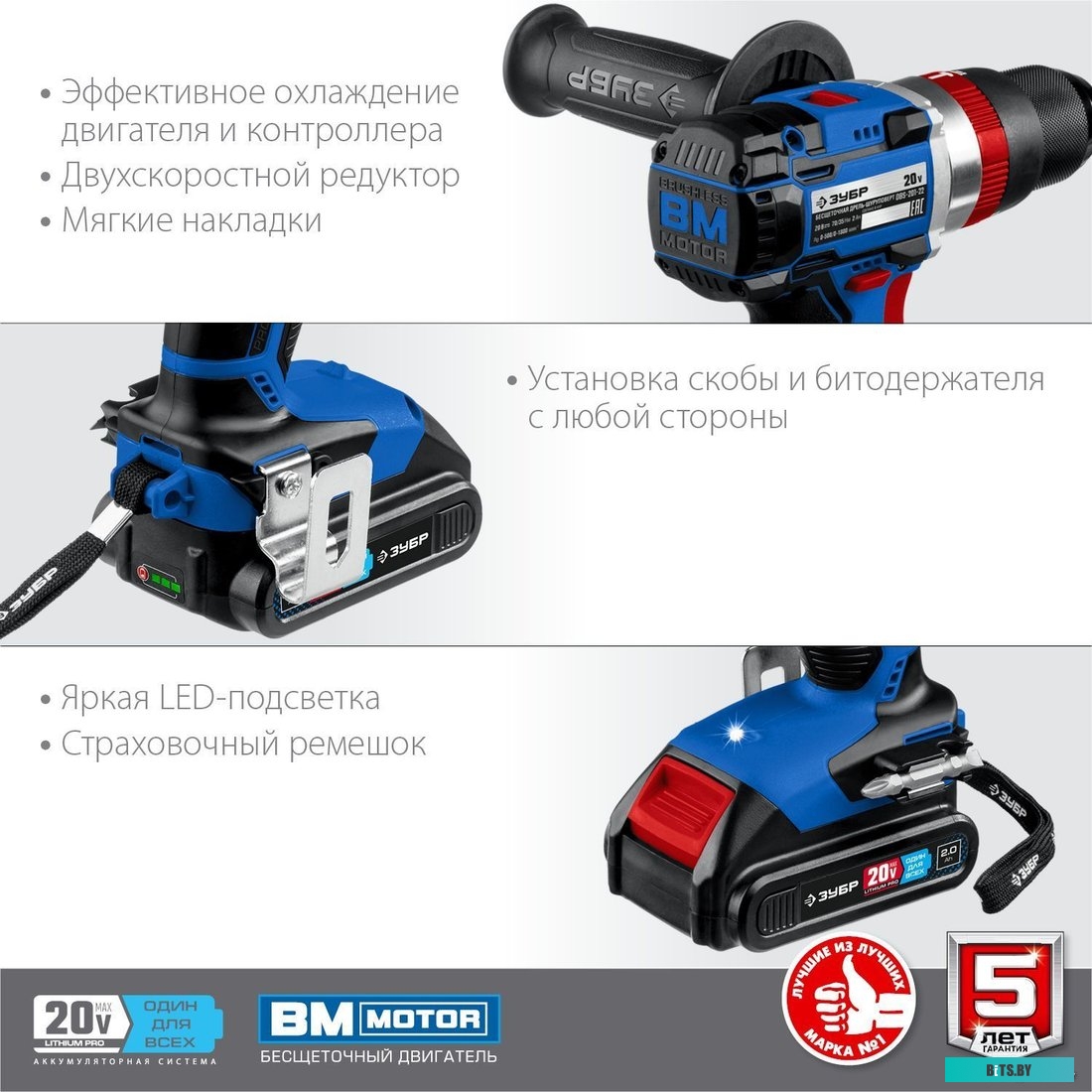 Зубр Профессионал DBS-201-22 (с 2-мя АКБ, кейс)