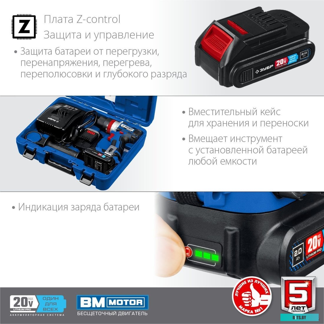 Зубр Профессионал DBS-201-22 (с 2-мя АКБ, кейс)