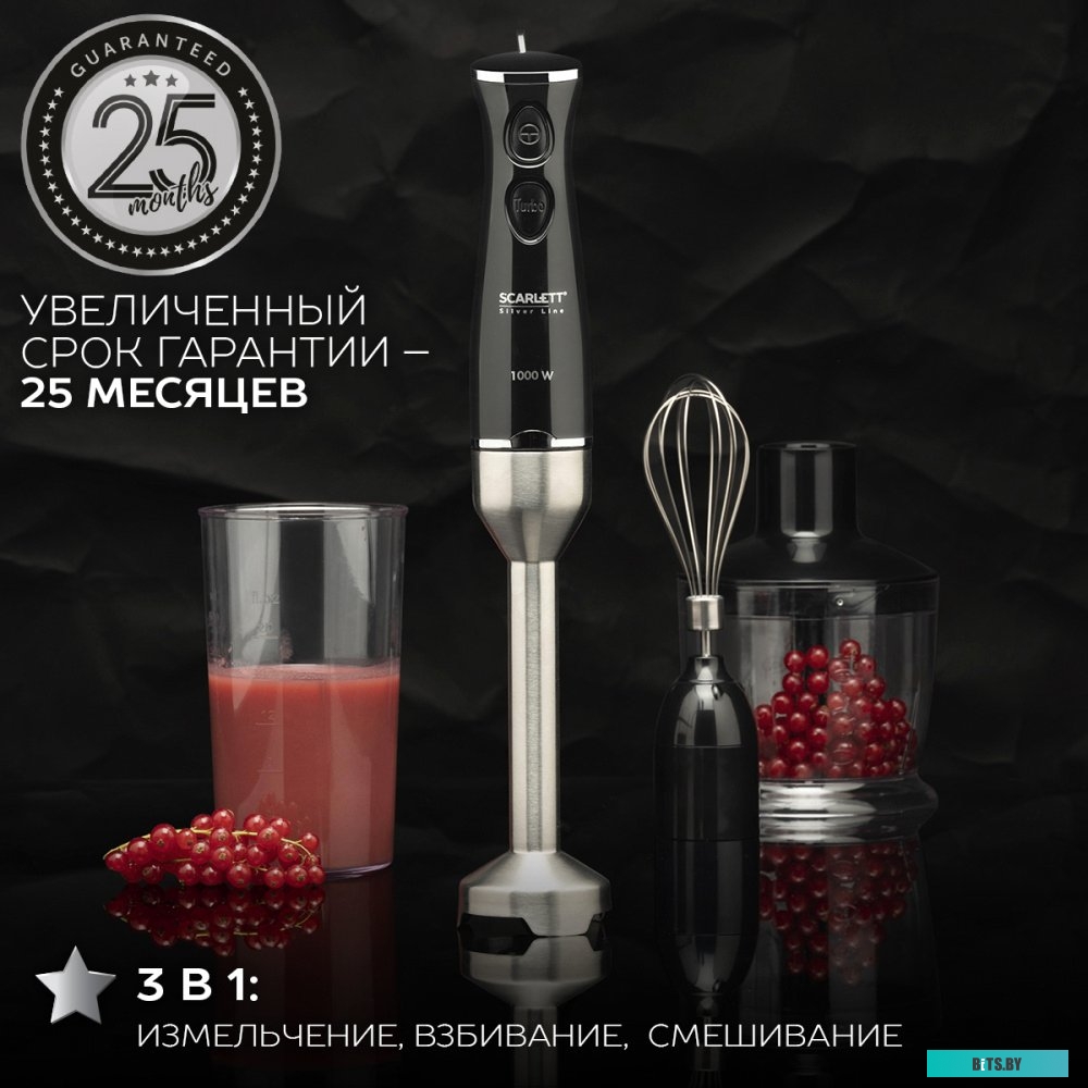 SC-HB42F73 Блендер погружной Scarlett Silver Line SC-HB42F73 1000Вт черный