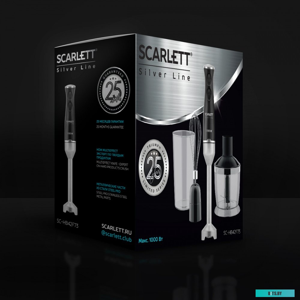 SC-HB42F73 Блендер погружной Scarlett Silver Line SC-HB42F73 1000Вт черный