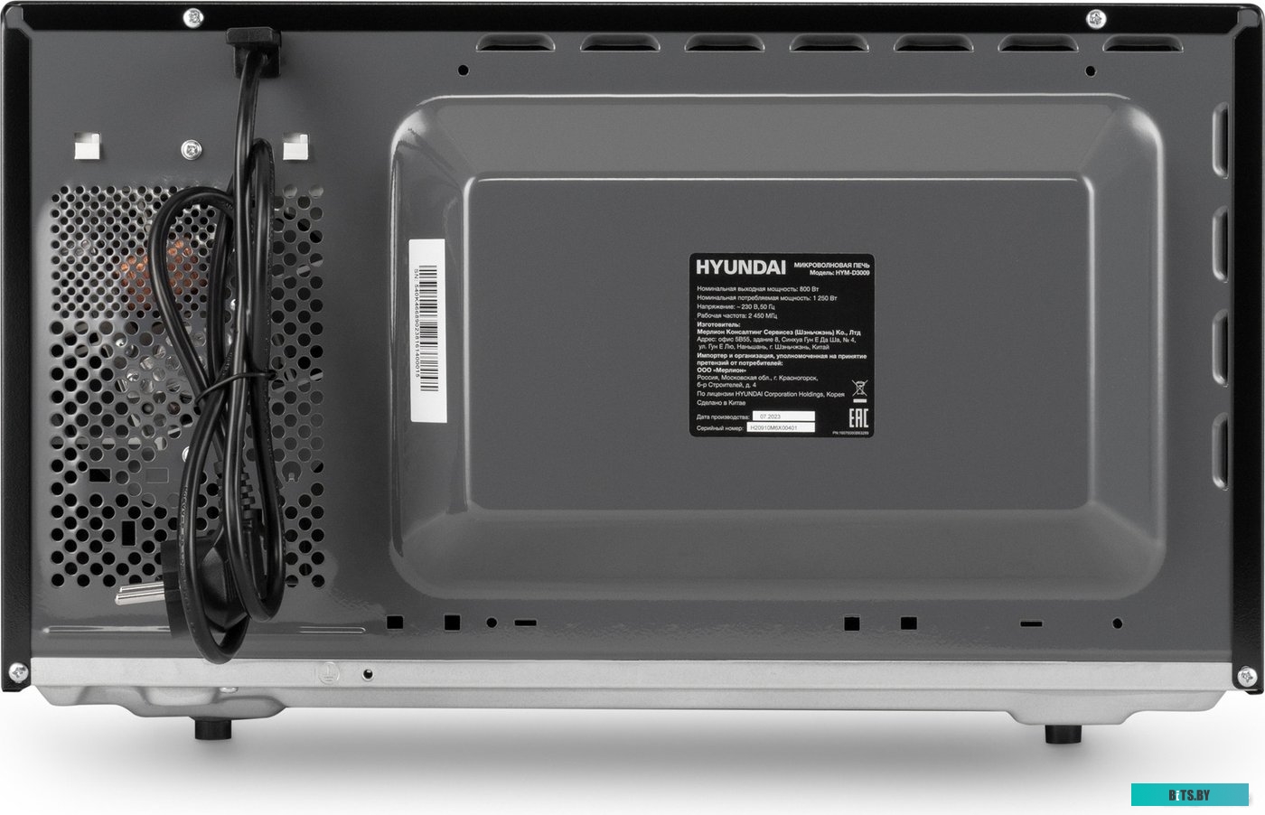 HYM-D3009 Микроволновая Печь Hyundai HYM-D3009 23л. 800Вт нержавеющая сталь