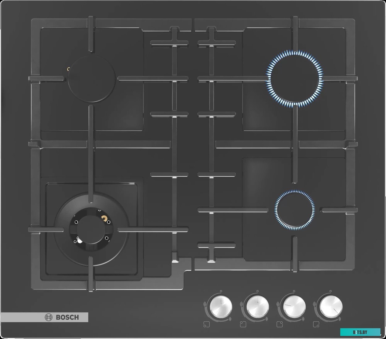 PNH6B6O92R Газовая варочная поверхность Bosch PNH6B6O92R черный