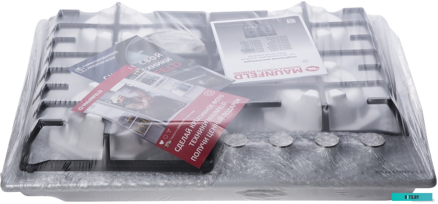 КА-00014988 Газовая варочная поверхность Maunfeld EGHS.64.3STS-ES/G нержавеющая сталь