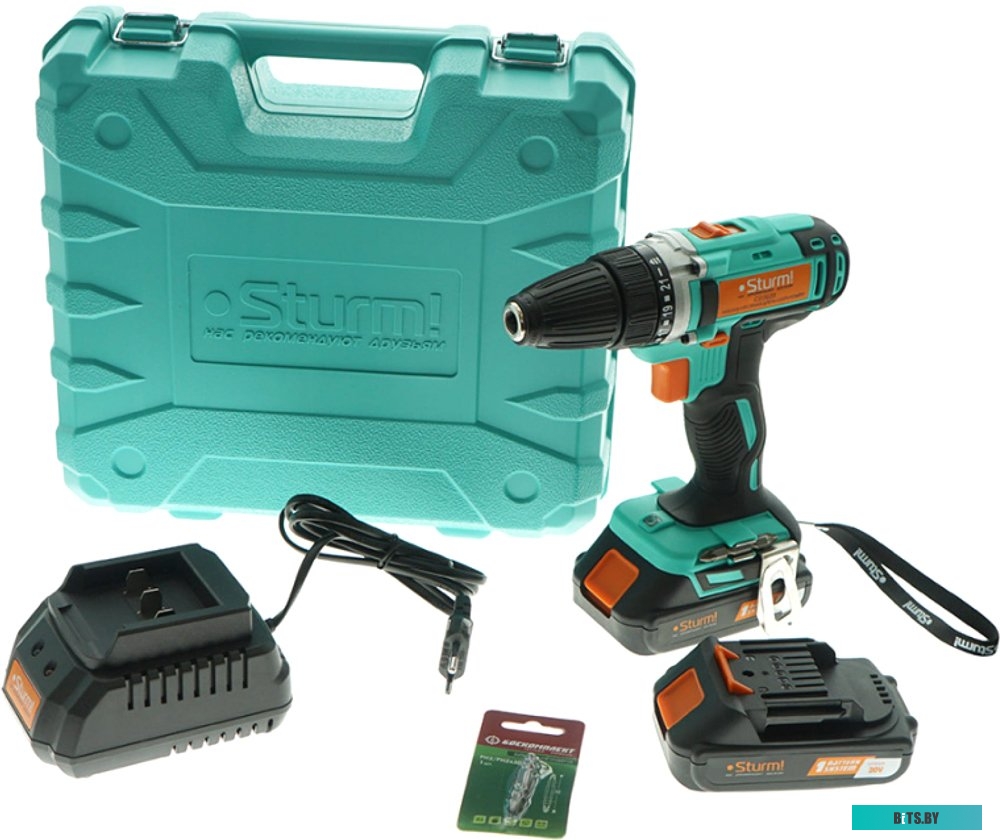 Дрель-шуруповерт Sturm CD3620 (с 2-мя АКБ, кейс)