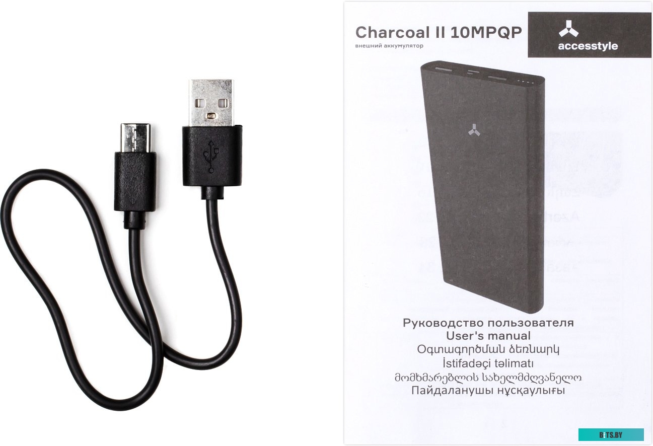 Портативное зарядное устройство AccesStyle Charcoal II 10MPQP 10000mAh (серый)