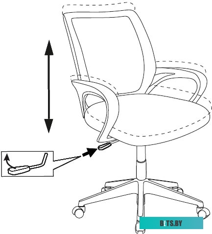 BUROKIDS 1 W-GEOMET Кресло детское Бюрократ BUROKIDS 1 W мультиколор геометрия крестов. пластик пластик белый
