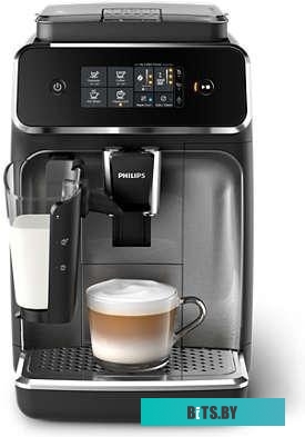EP2236/40 Кофемашина Philips/ LatteGo, 3 вида кофе, Сенсорная ПУ, серебристый/черный