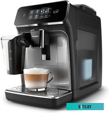 EP2236/40 Кофемашина Philips/ LatteGo, 3 вида кофе, Сенсорная ПУ, серебристый/черный