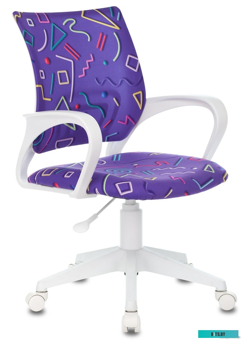 KD-W4/STICK-VIOLET Кресло детское Бюрократ KD-W4 фиолетовый Sticks 08 крестов. пластик белый пластик белый