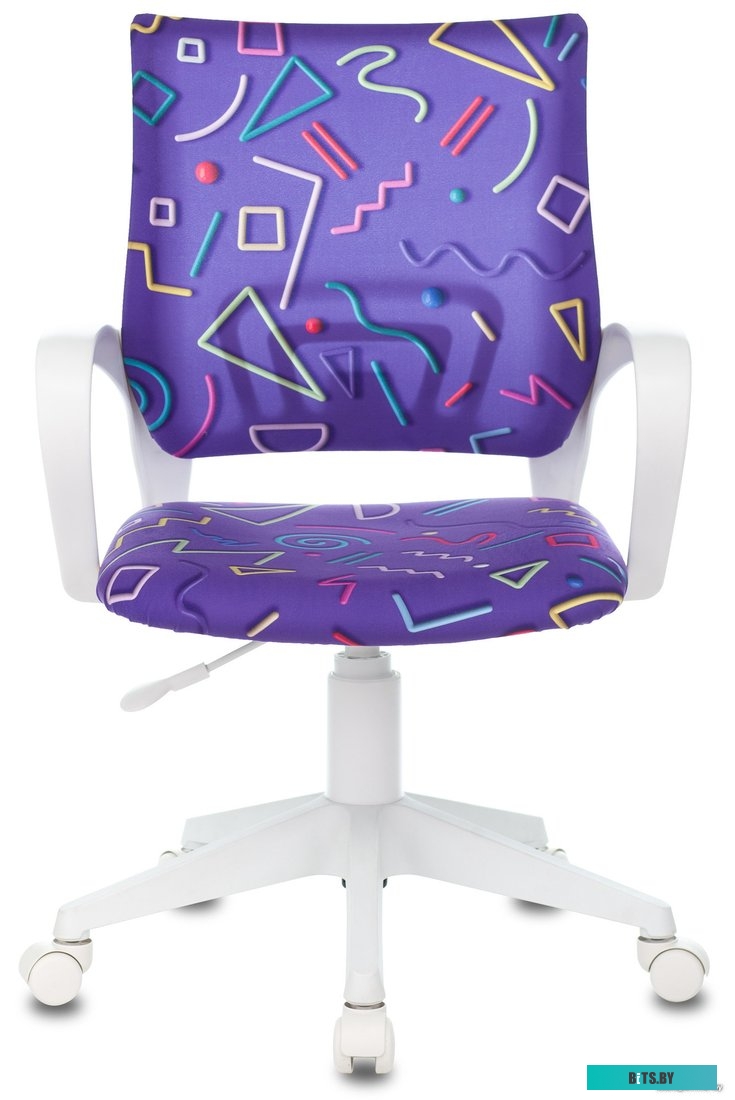 KD-W4/STICK-VIOLET Кресло детское Бюрократ KD-W4 фиолетовый Sticks 08 крестов. пластик белый пластик белый
