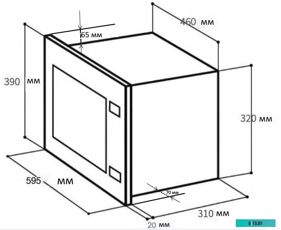 CHVE000003 Микроволновая печь LEX Bimo 20.01, встраиваемая, 20л, 700Вт, слоновая кость [chve000003]