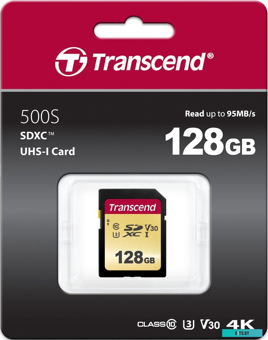 Карта памяти Transcend SDXC 500S 128GB <TS128GSDC500S>