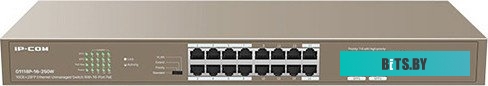 Коммутатор неуправляемый PoE IP-COM G1118P-16-250W