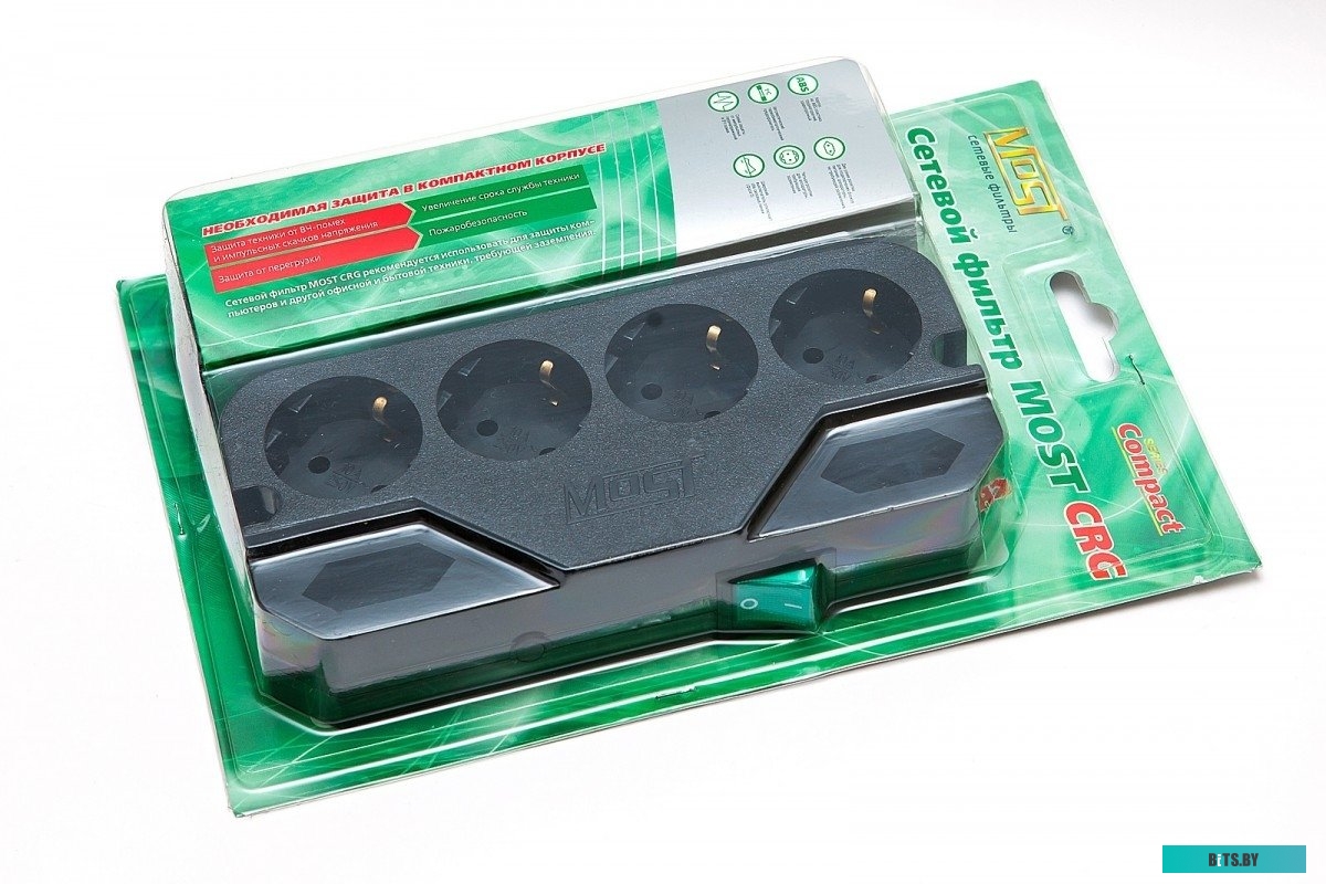 MOST CRG-Ч-5 М Сетевой фильтр Most CRG, 5м, черный [most crg-ч-5 м]