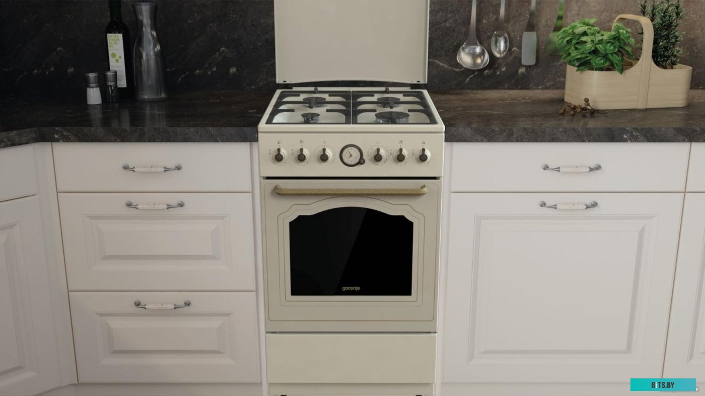 GGI5BCLI Плита Газовая Gorenje GGI5BCLI бежевый (металлическая крышка) реш.чугун