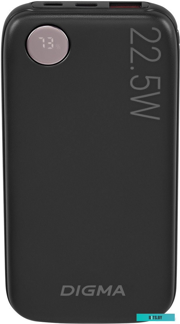 DGPF20B22PBK Мобильный аккумулятор Digma DGPF20B 20000mAh QC3.0/PD3.0 22.5W 3A 2xUSB-A/USB-C черный (DGPF20B22PBK)