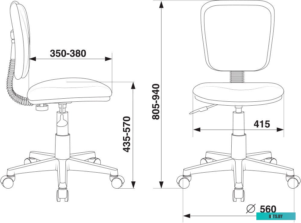 Офисное кресло (Стул) Бюрократ CH-W204NX/STICK-PK (розовый)