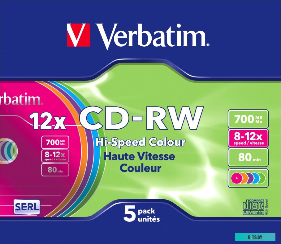 Диск для записи Verbatim 700Mb 12x 43167