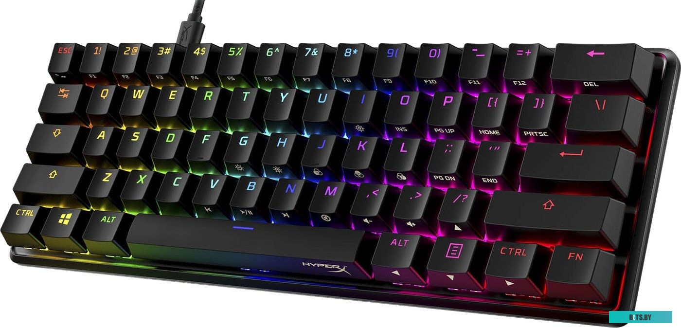 4P5N4AA#ABA Клавиатура HYPERX Alloy Origins 60,  USB, черный [4p5n4aa#aba]