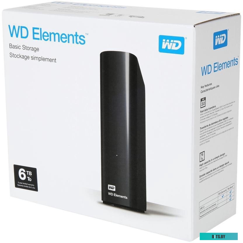 Внешний диск HDD WD Elements Desktop WDBWLG0060HBK-EESN