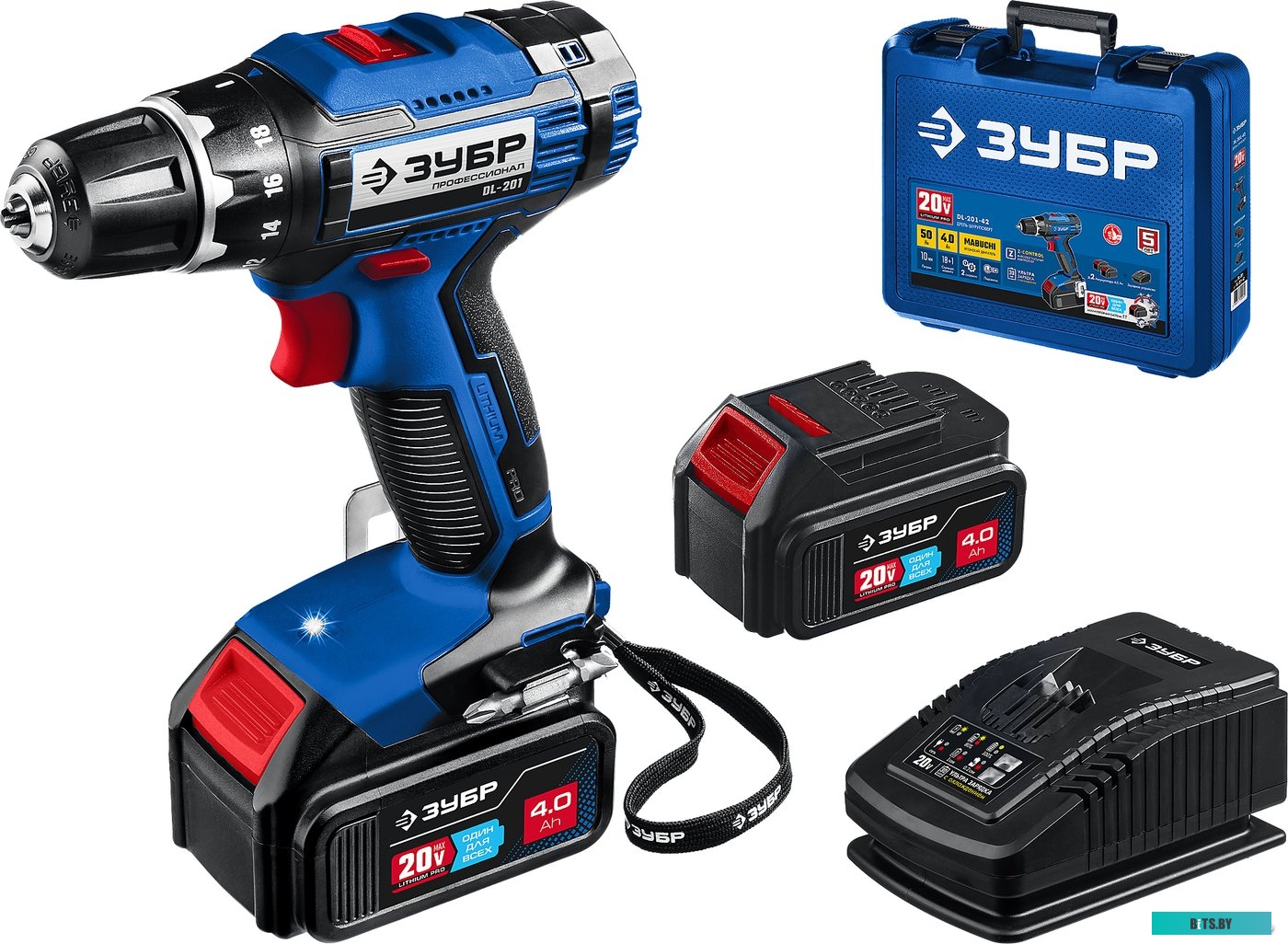 Зубр Профессионал DL-201-42 (с 2-мя АКБ, кейс)