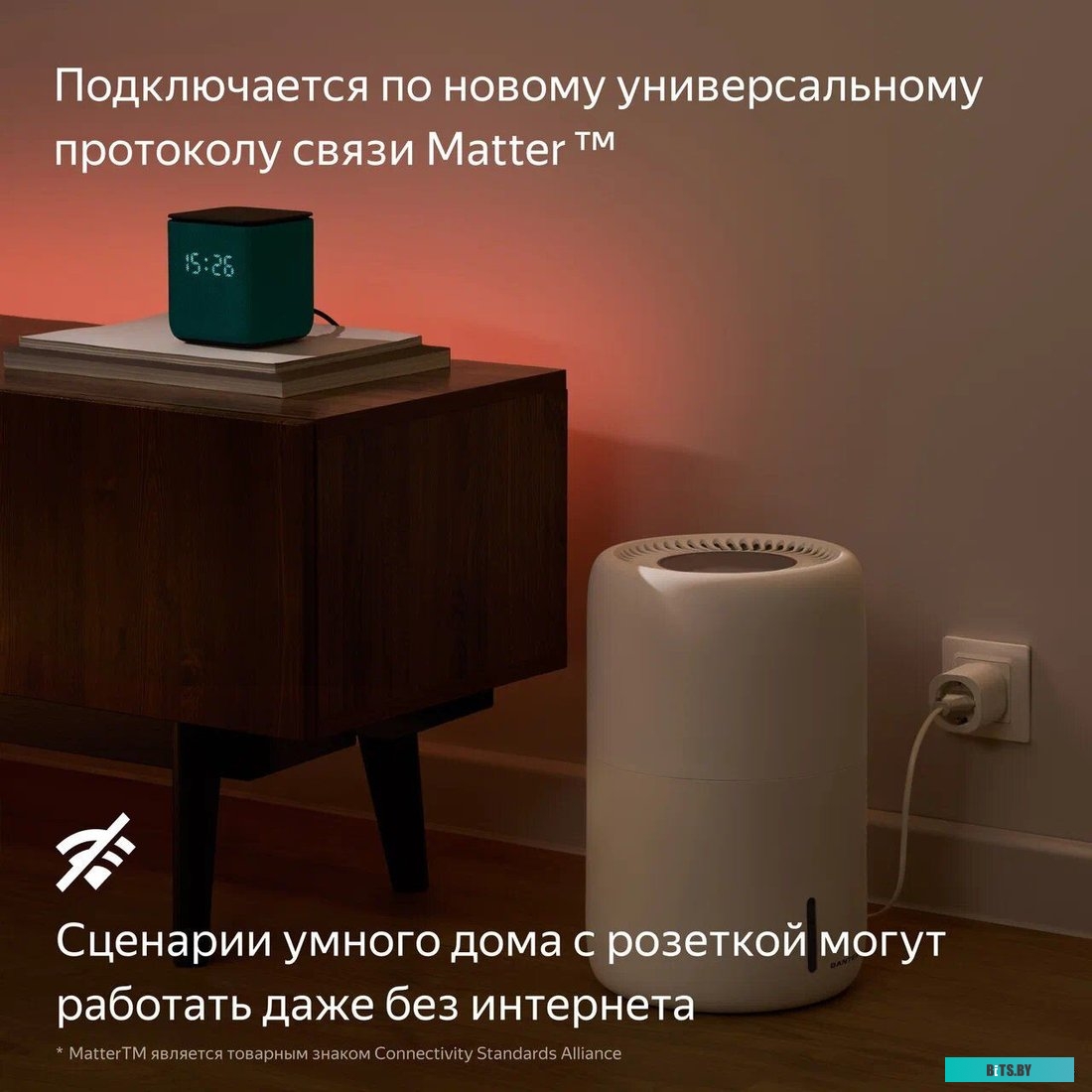 Умная розетка ЯНДЕКС Matter EU Wi-Fi (белый) [yndx-00540wht]