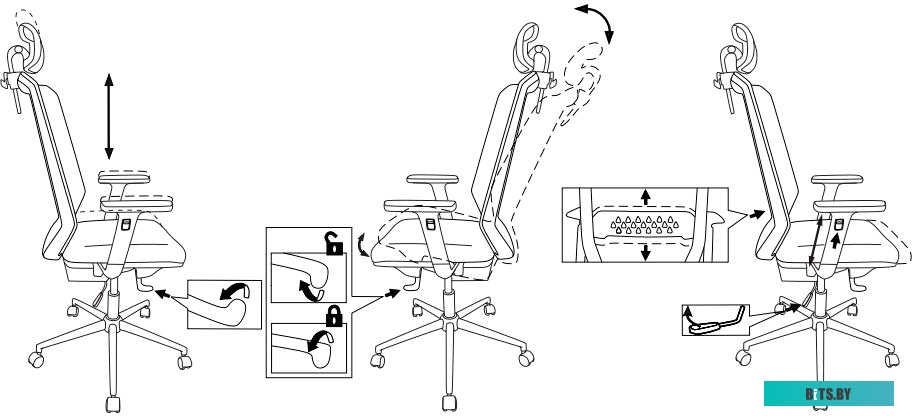 Офисное кресло (Стул) Бюрократ MC-W612N-H (темно-серый) <MC-W612N-H/DG/417G>