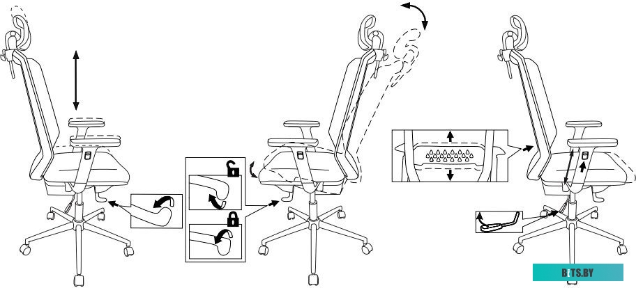 Офисное кресло (Стул) Бюрократ MC-W612N-H (темно-серый) <MC-W612N-H/DG/417G>