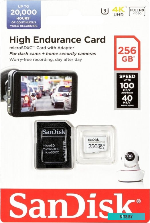 Карта памяти SanDisk High Endurance microSDXC SDSQQNR-256G-GN6IA 256GB