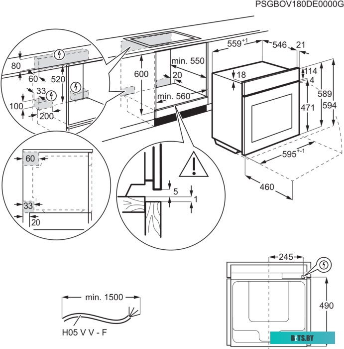 KOAAS31WX Духовой шкаф Electrolux KOAAS31WX,  черный