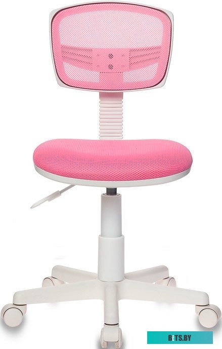 CH-W299/PK/TW-13A Кресло детское Бюрократ CH-W299 розовый TW-06A TW-13A сетка/ткань крестов. пластик пластик белый