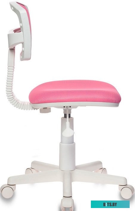 CH-W299/PK/TW-13A Кресло детское Бюрократ CH-W299 розовый TW-06A TW-13A сетка/ткань крестов. пластик пластик белый