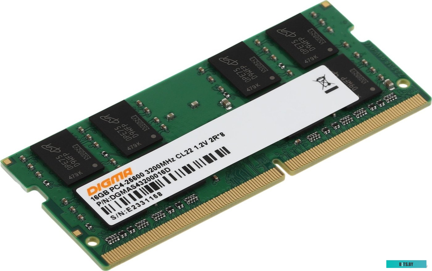 Оперативная память Digma DGMAS43200016D 16ГБ DDR4 SODIMM 3200 МГц