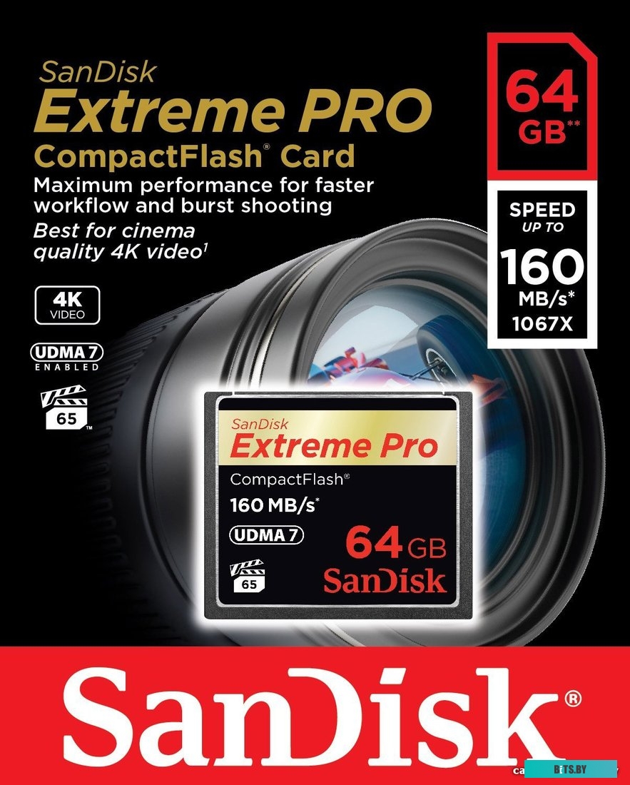Карта памяти SanDisk Extreme Pro CompactFlash 64GB (SDCFXPS-064G-X46)