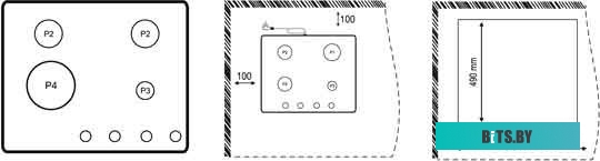 HG 665 CTN Встраиваемая варочная панель/ Газ,  Crystal, 60x51 см, газовая, независимая, электроподжиг, газ-контроль, чугунные решетки, в комплекте - п
