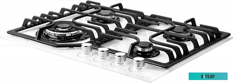 FG 63 W Встраиваемые газовые панели Kuppersberg/ Газовая  варочная поверхность стекло, ширина 60 см, 4 газовые конфорки,комфорка повышенной мощности,а