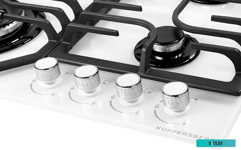 FG 63 W Встраиваемые газовые панели Kuppersberg/ Газовая  варочная поверхность стекло, ширина 60 см, 4 газовые конфорки,комфорка повышенной мощности,а