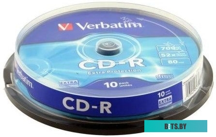 CD-R Verbatim 700Mb 52x sp. < уп.10 шт > на шпинделе (43437)