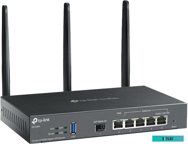 ER706W Межсетевой экран TP-Link Omada ER706W AX3000 10/100/1000BASE-TX/SFP черный